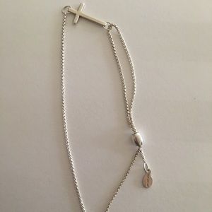 Alex and Ani cross pull chain bracelet